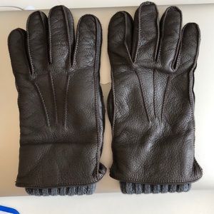 Leather gloves, winter gloves